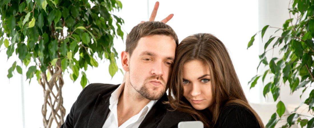 Couple taking selfie