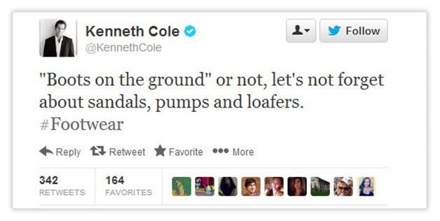 Social media marketing example tweet