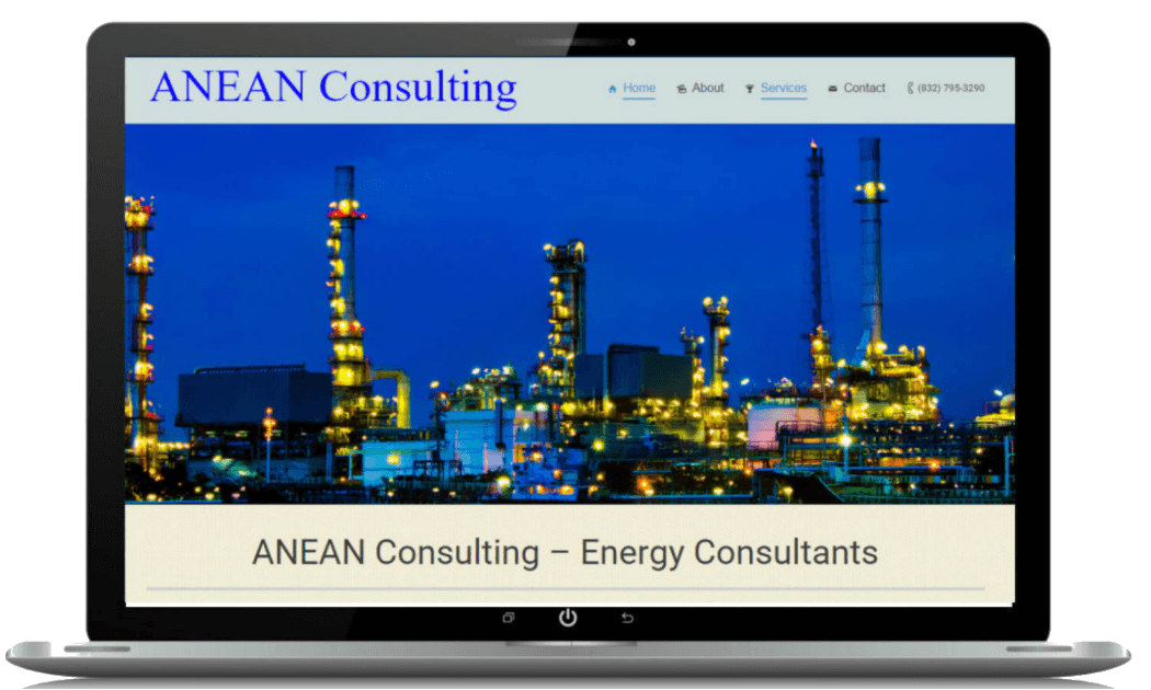 Energy consultant website desktop screenshot