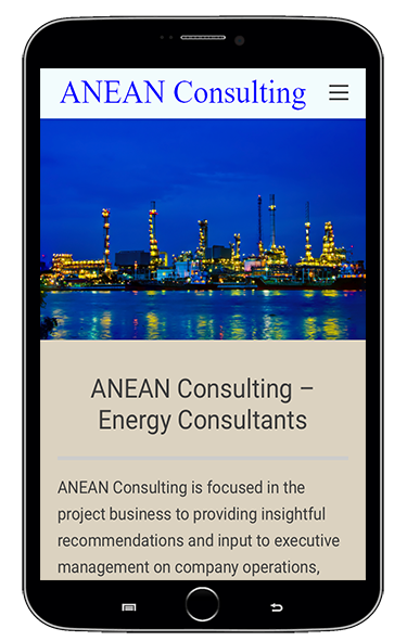 Energy consultant website mobile screenshot