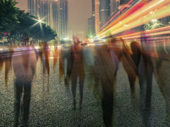 SEO marketing to people moving fast blurry image