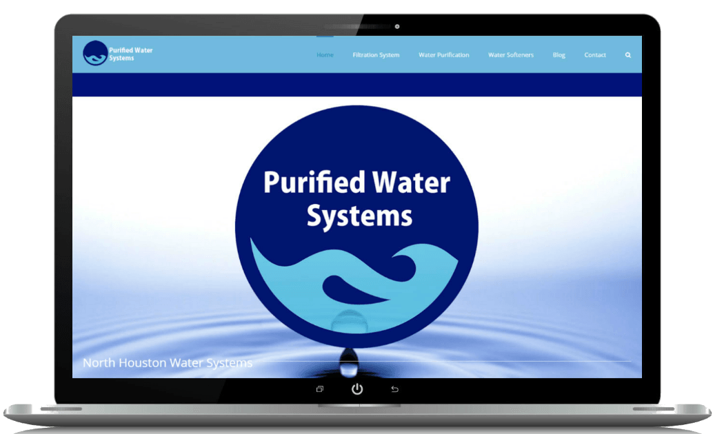 Water filter website desktop screenshot