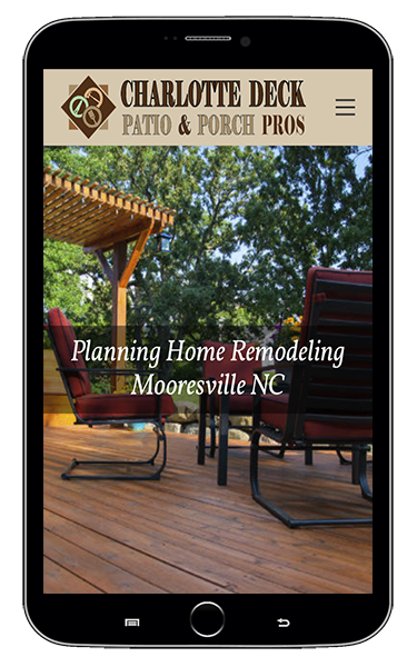 Deck builder website designs mobile screenshot