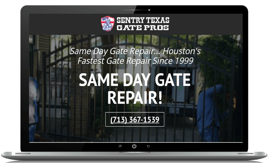 Mobile website design gate services desktop screenshot