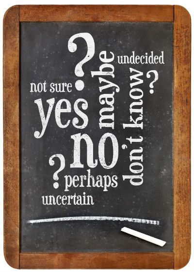 Local marketing yes, no, maybe sayings on chalk board