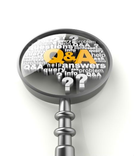 Magnifying glass with Humble TX SEO question and answer phrases in it