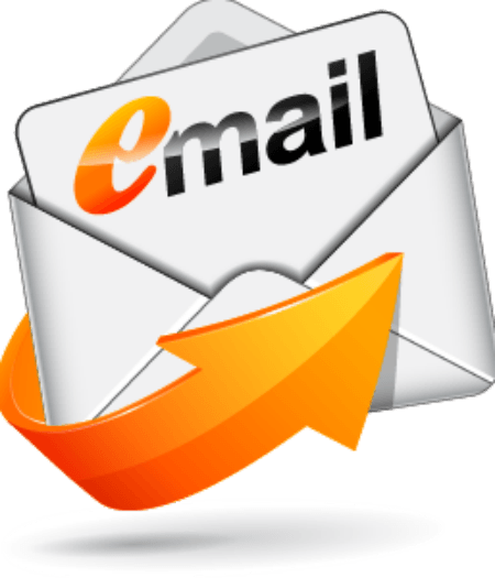 How to contact our Tomball web design company email envelop illustration