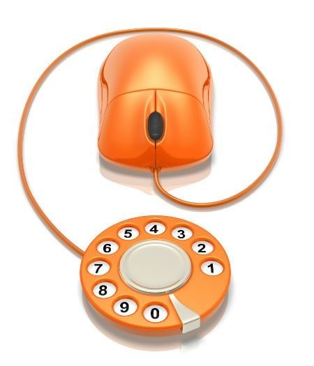 Computer mouse and phone illustration showing how to contact ProEngage Local web design Humble TX company