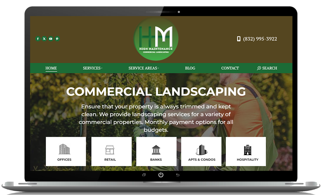 Commercial landscape contractors new website.